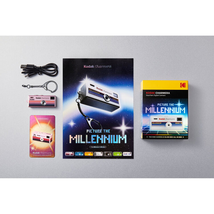Kodak Charisma products including a poster and packaging on a gray background