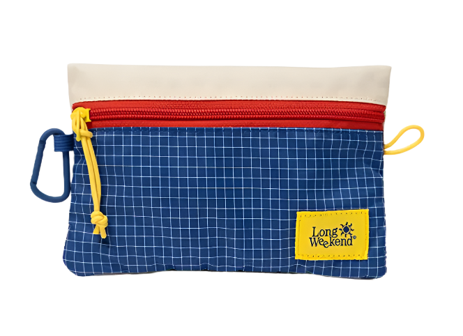 Long Weekend Everyday Zip Medium Pouch in Multi Cream