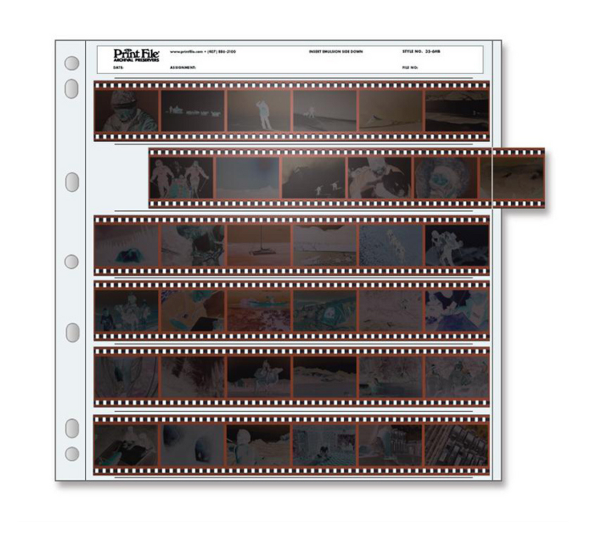 Print File 35-6HB 35mm Archival Negative Preservers (25 Pack)