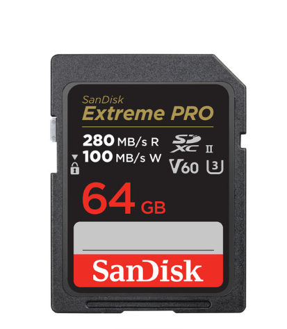 SanDisk 64GB Extreme PRO UHS-II SDXC Memory Card