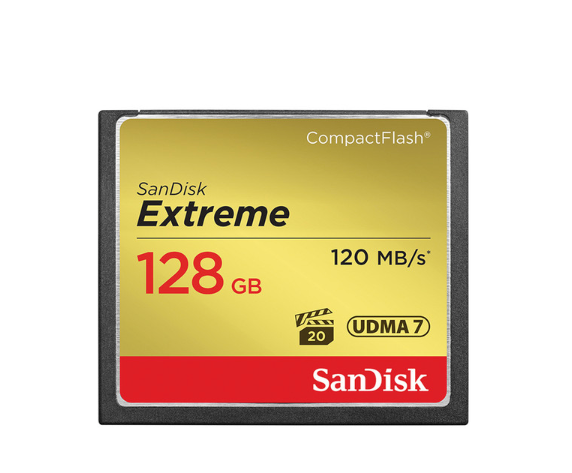 SanDisk 128GB Extreme CompactFlash Memory Card