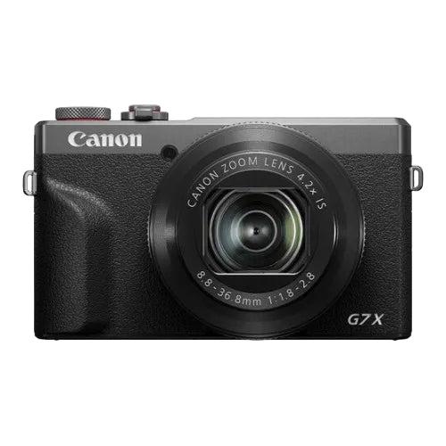 Canon G7 X camera on a white background