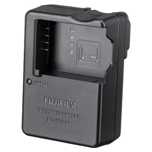 Fujifilm battery charger BC-W126S on a white background