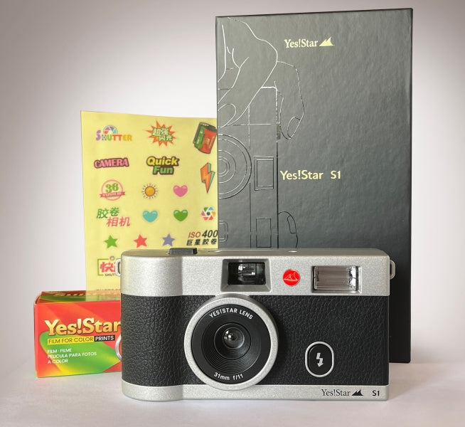 YES!STAR S1 35mm Film Camera with Flash - Includes 2 Rolls of Film, Strap, Stickers