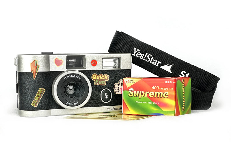 YES!STAR S1 35mm Film Camera with Flash - Includes 2 Rolls of Film, Strap, Stickers