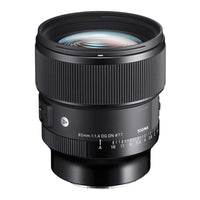Sigma camera lens on a white background