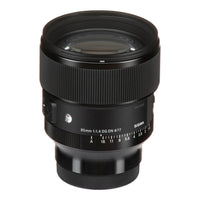 Sigma camera lens on a white background