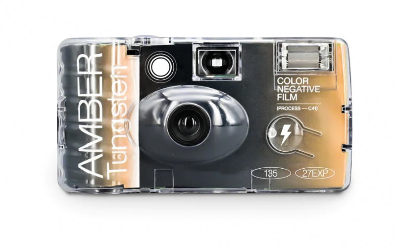 Amber Tungsten Disposable Film Camera 800 35mm x 27 exp. With Flash