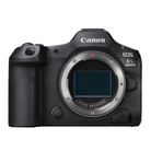 The image shows a Canon EOS R5 Mark II Mirrorless Camera, primarily in black color, with the lens removed to display the sensor and mount.