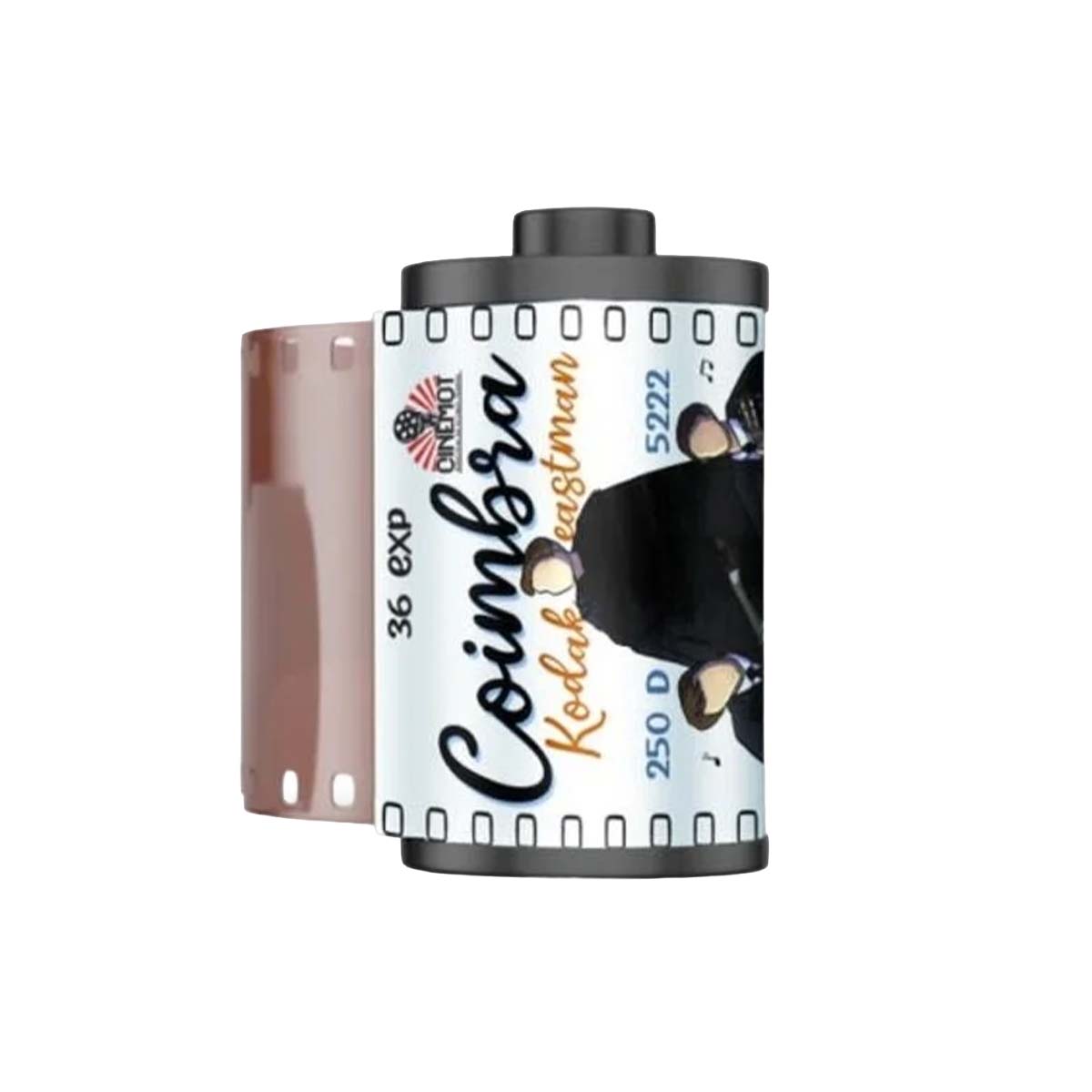 A roll of Coimbra Kodak EasyLay film with a pink backing strip and a white label featuring a penguin illustration, shown on a plain white background.