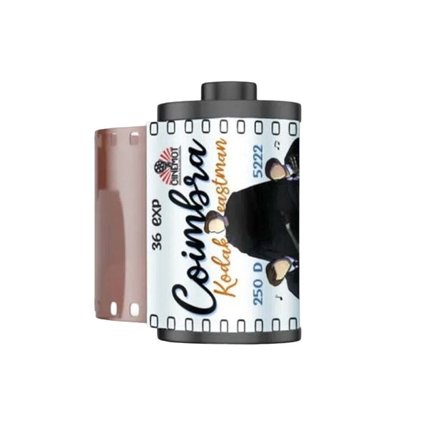 A roll of Coimbra Kodak EasyLay film with a pink backing strip and a white label featuring a penguin illustration, shown on a plain white background.