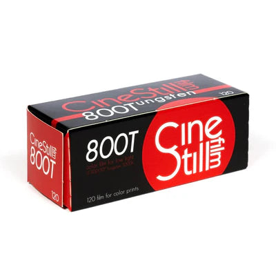 CineStill 800T tungsten film box on a white background