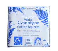Cyanotype Cotton Squares (8 x 8", 10 Pack, White)