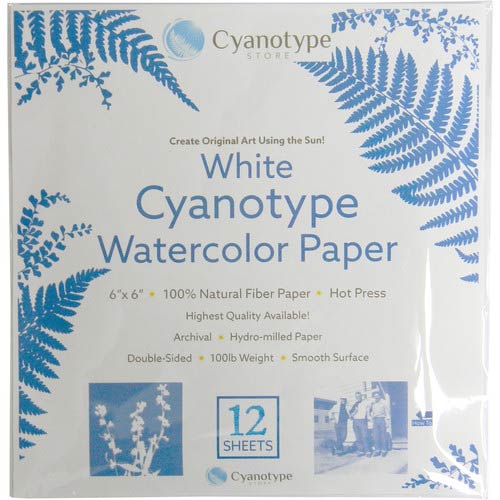 Cyanotype Store Cyanotype Paper (6 x 6", White, 12 Sheets)