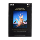 Packaging for Epson Premium Luster Photo Paper featuring an image of a tree on the front.