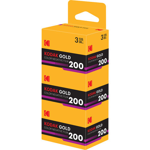 Kodak Eastman GOLD 200 Color Film (35mm Roll Film, 36 Exposures, 3-Pack)