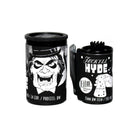FPP Jekyll/Hyde 100 ISO 35mm black and white film canister and matching storage container with vintage character art.