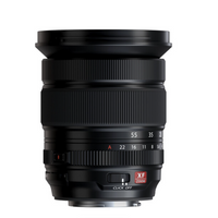 FUJIFILM XF 16-55mm f/2.8 R LM WR II Lens, a black zoom lens with focal length markings and a visible brand logo.