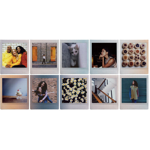 Collection of instant photos on a white background