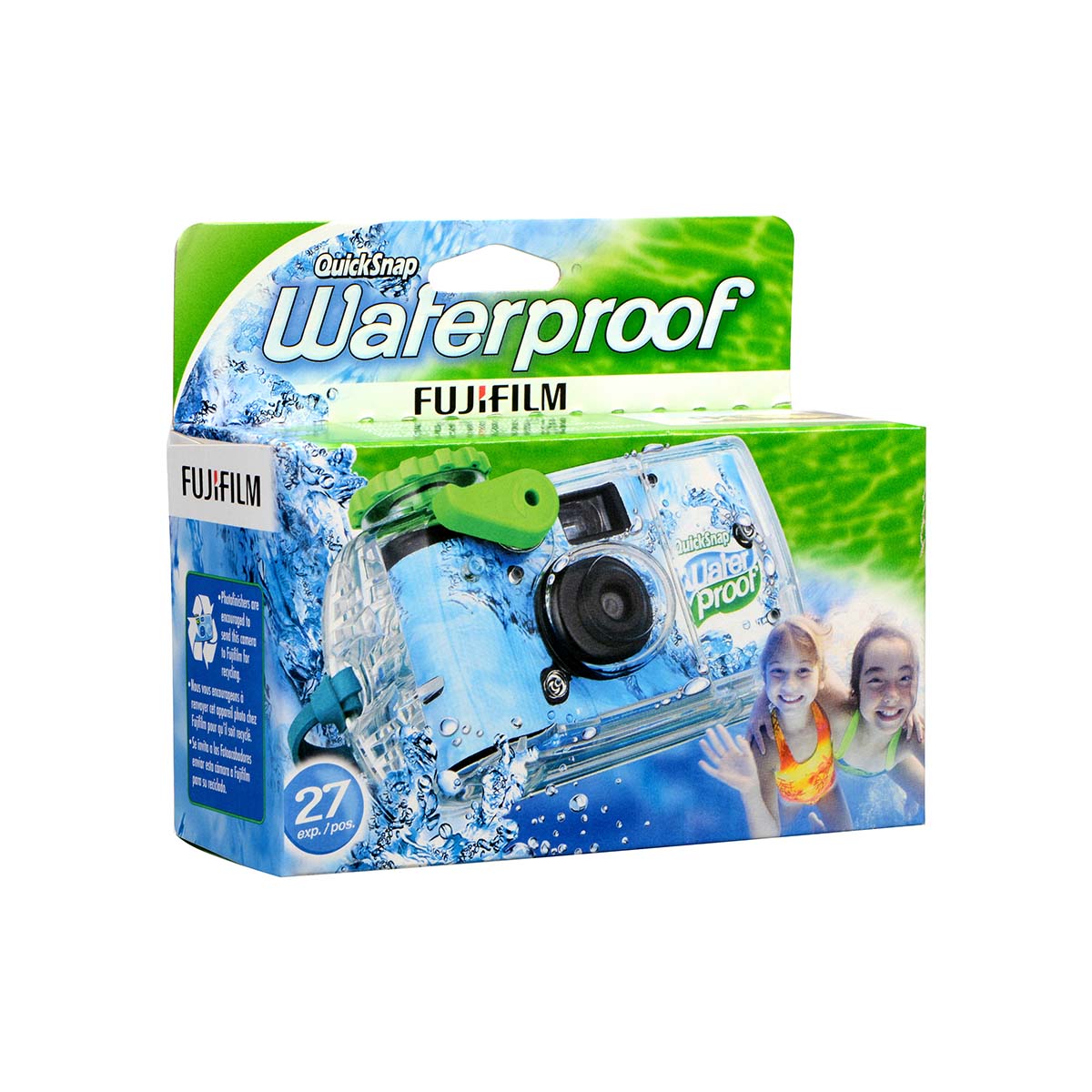 Fujifilm QuickSnap Waterproof 800 Disposable Single Use Film Camera, 27 exp