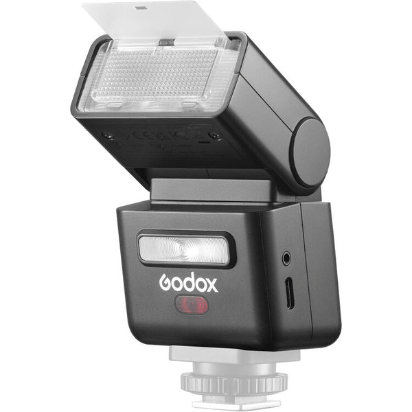 Godox camera flash on a white background