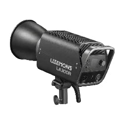 Black Liitemons LA300Bi light on a white background