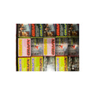 A grid of Grafx branded graphic overlay film boxes, showing different color variants including pink, yellow, and green packages with sparkler and ink effects imagery.
