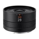Hasselblad XCD 28mm f/4 P Lens with a black metal body and manual focus ring.