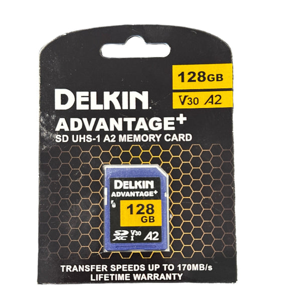 Delkin Advantage SD UHS-1 A2 Memory Card 128GB