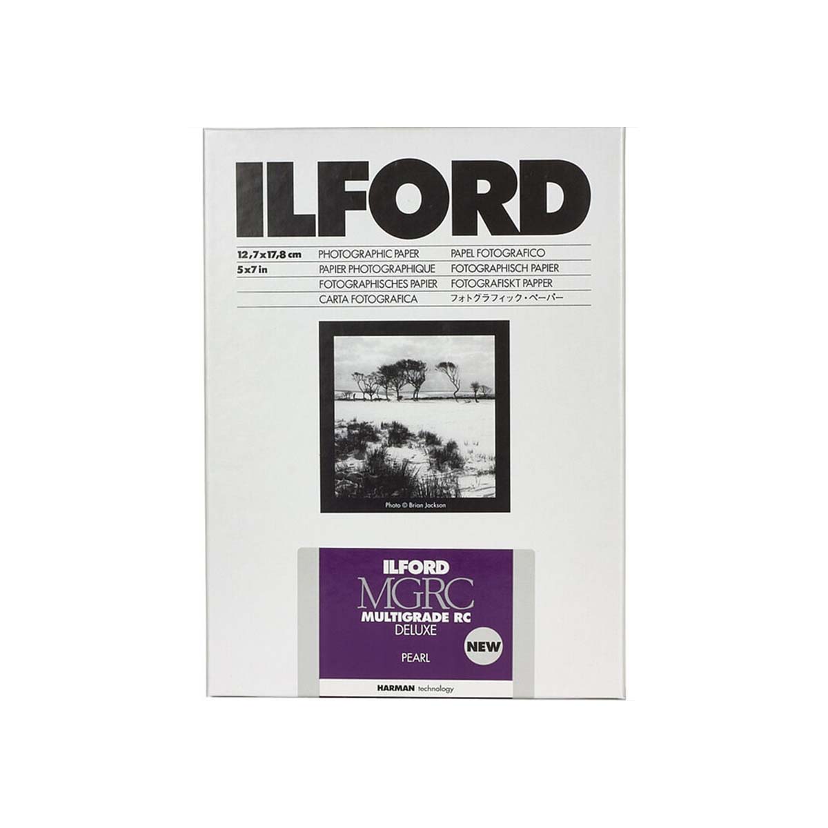 Ilford MGRC Multigrade RC Deluxe Pearl photographic paper pack, 12.7 x 17.