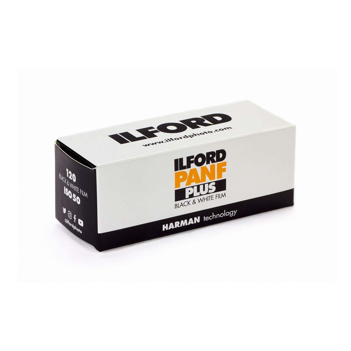Ilford Pan F Plus 50 ISO, B&W 120 Film, Single Roll