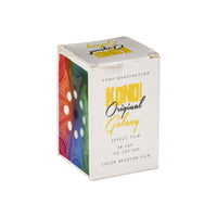 KONO! Galaxy 200 35mm color negative film box with a white background and vibrant rainbow-colored circular design.