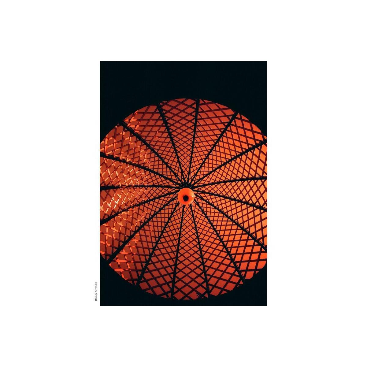 Abstract architectural detail shot with vibrant red and orange tones captured on KONO! Rotwild No. 2 redscale film.