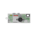 Kodak Charmera keychain digital camera with a clear, transparent casing revealing internal green circuit board components.