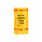 Single roll of Kodak Portra 160 color 120 film in bright yellow packaging with black text.