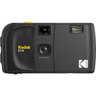 Kodak EC35 film camera shown from the back in matte black, featuring the yellow 'Kodak EC35' branding, lens area, and Kodak logo on a white background.