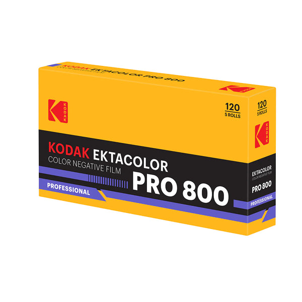 Kodak Ektacolor Pro 800 film packaging on a white background