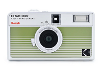 Kodak Green Camera on white background