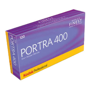 Kodak Portra 400 film packaging on a white background
