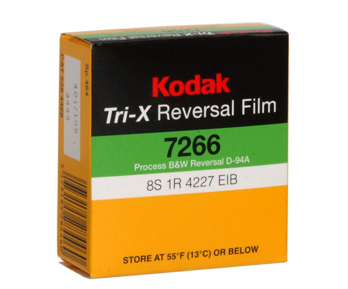 Tri X Kodak Tri-X Black-and-White Reversal Film (Super 8, 50' Roll ...