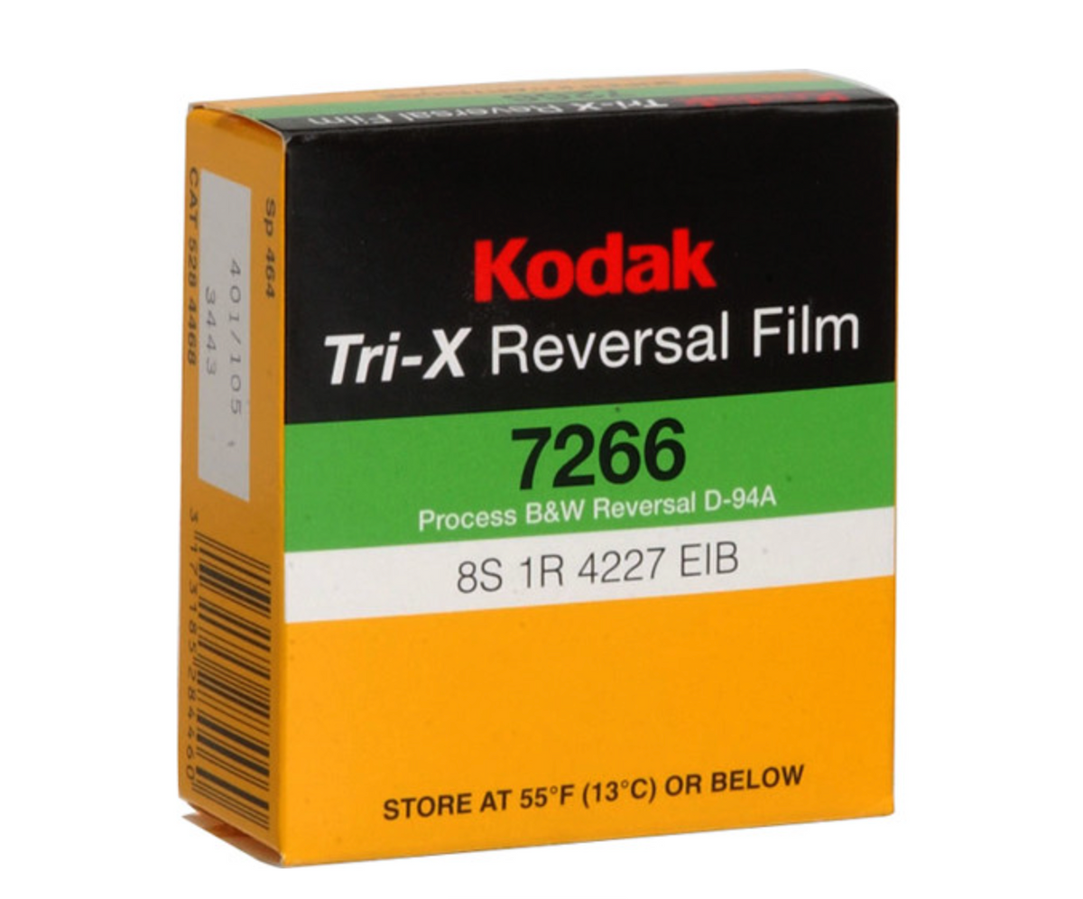 Kodak Tri-X Black-and-White Reversal Film (Super 8, 50' Roll)