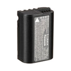Black Panasonic battery pack on a white background