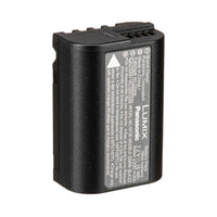 Black Panasonic battery pack on a white background