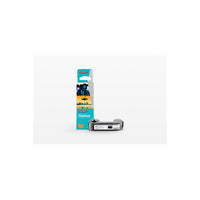 LomoChrome Turquoise 110 film cartridge and its colorful illustrated retail box on a white background.