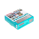 A box of Imagerico Fotoclips 100 pcs, featuring a bright turquoise and white design with a clear window showing the clips inside, set against a plain white background.