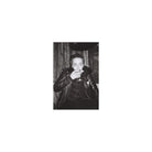 High-contrast black and white portrait of a man in a leather jacket holding a cocktail, shot on Lomography Earl Grey film.