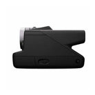 Side profile of the matte black Polaroid I-2 instant camera featuring a silver lens barrel and sleek, modern design.