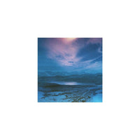 Mountain landscape with blue and violet color shifts from Revolog 460nm 35mm film.