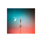 Revolog Kolor 200 film shot of a thin antenna against a sky with vibrant turquoise and orange color gradient washes.
