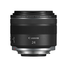 A Canon RF 24mm f/1.8 Macro IS STM lens with a black exterior.